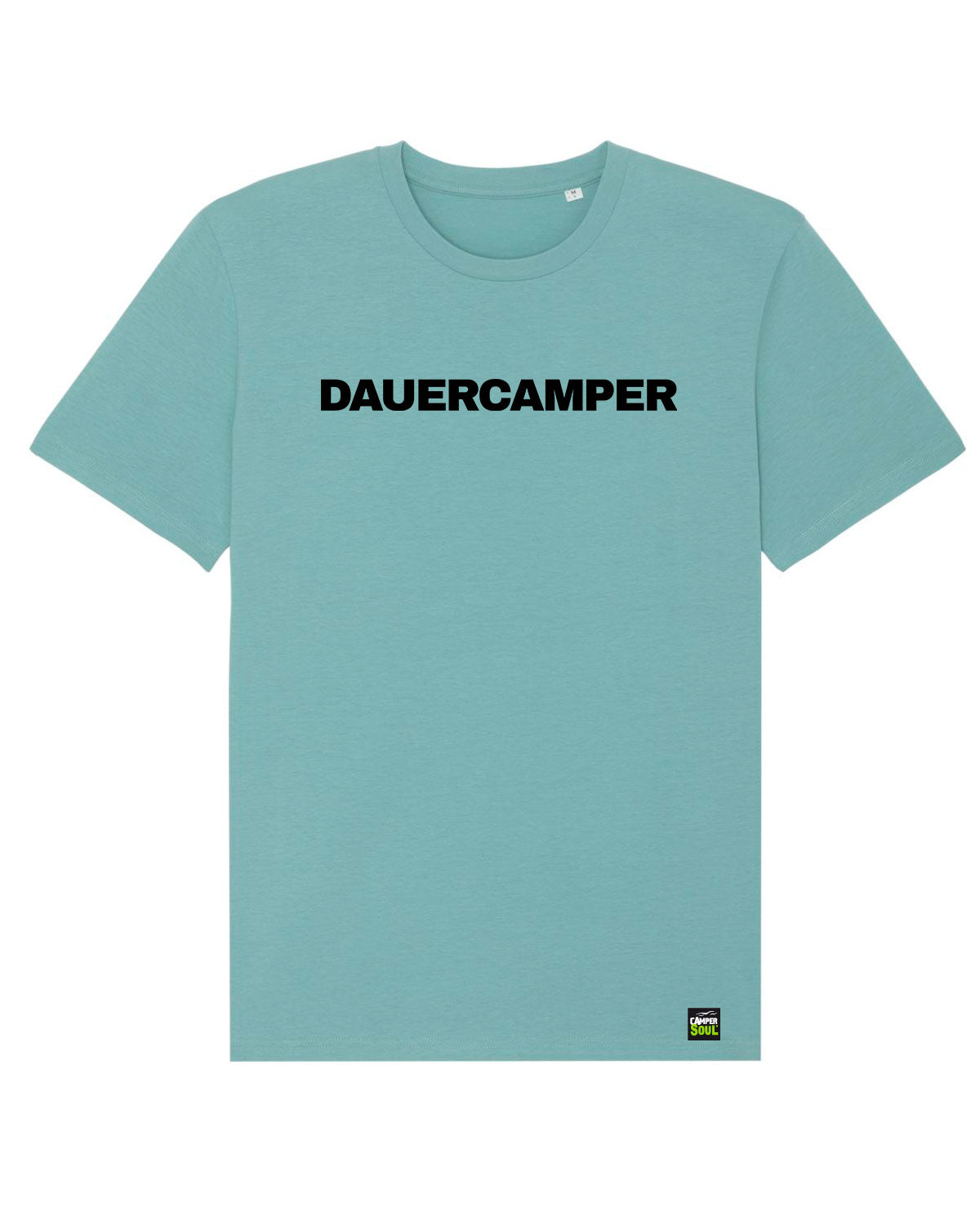 Dauercamper-T-Shirt-Teal-Monstera